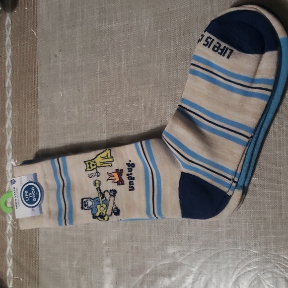 Life is Good Unplug camping mens crew socks bundle new - Picture 1 of 3